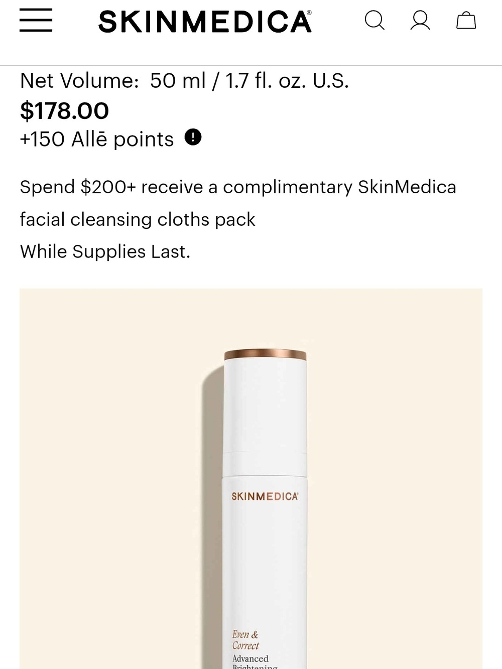 SkinMedica Even & Correct Advanced Brightening Cream *NEW IN BOX*